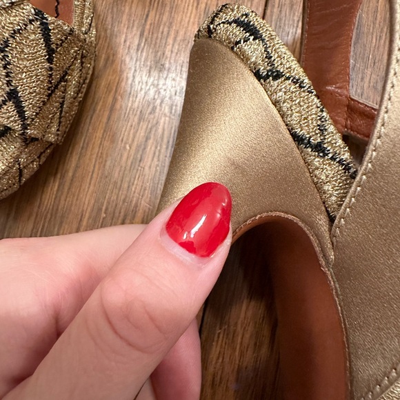 Missoni Lurex Platform Slingback Heel, Size 37.5 EUR / 7.5 US RUN SMALL - NWT - Picture 9 of 11